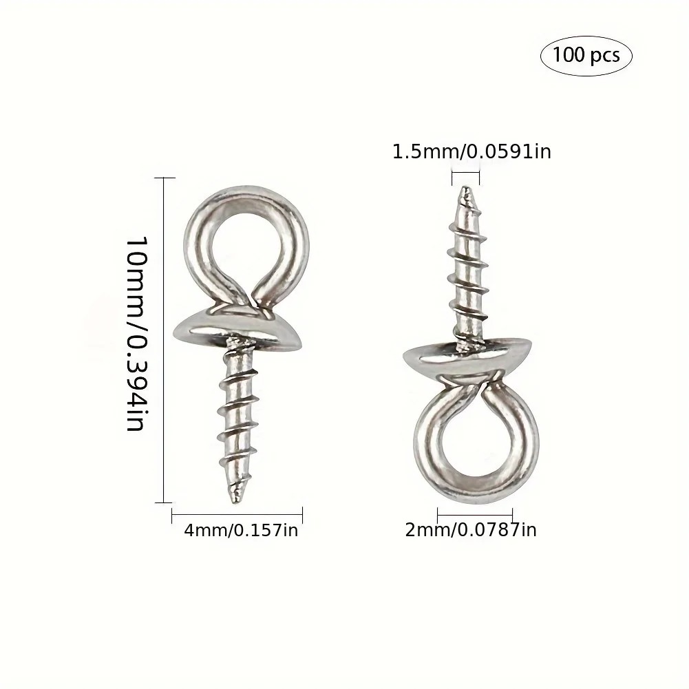100 szt. 10x4mm Stal Nierdzewn – Jewelry Making Eye Pins recenzja i cena