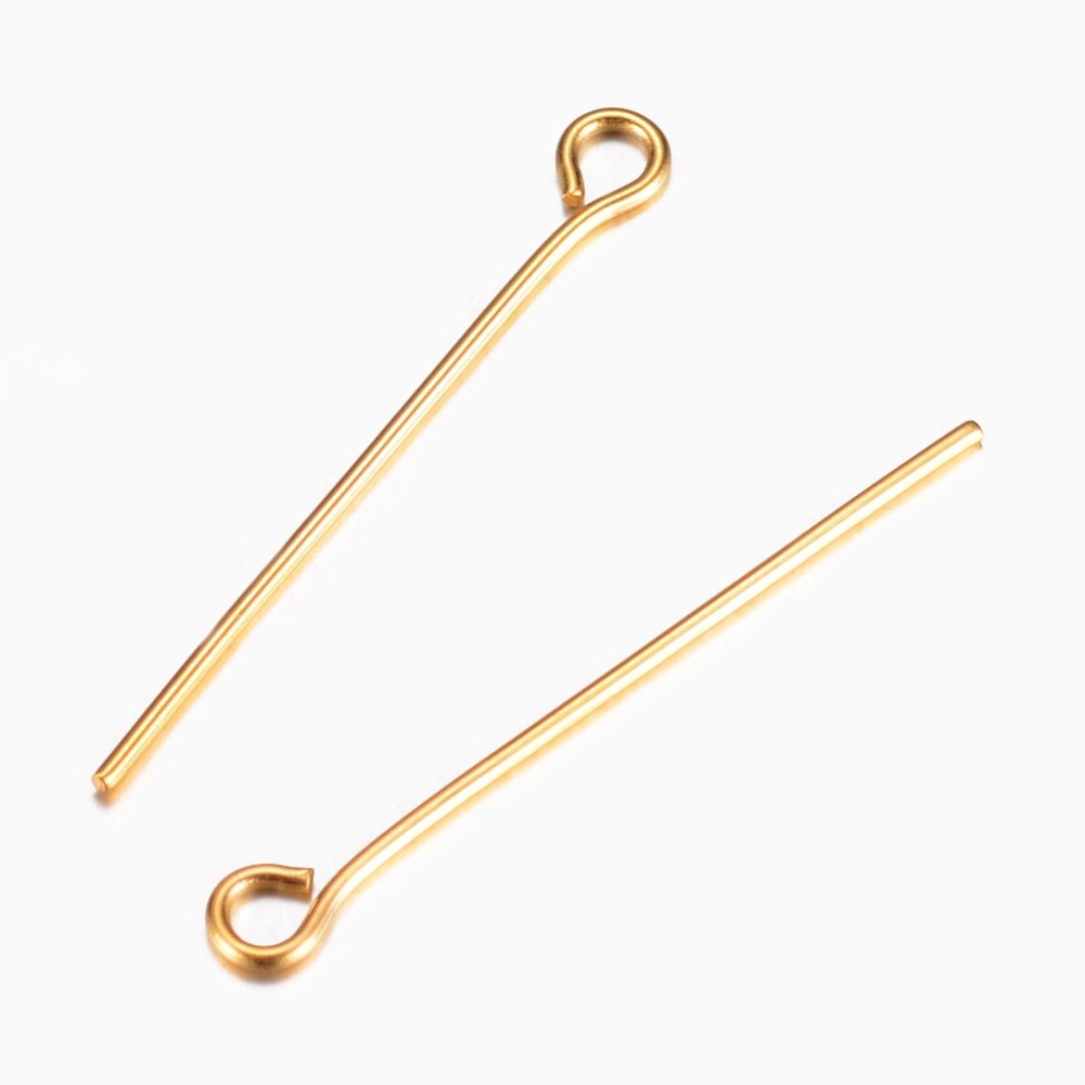 20 szt. złotych szpilek z oczk – Jewelry Making Eye Pins recenzja i cena