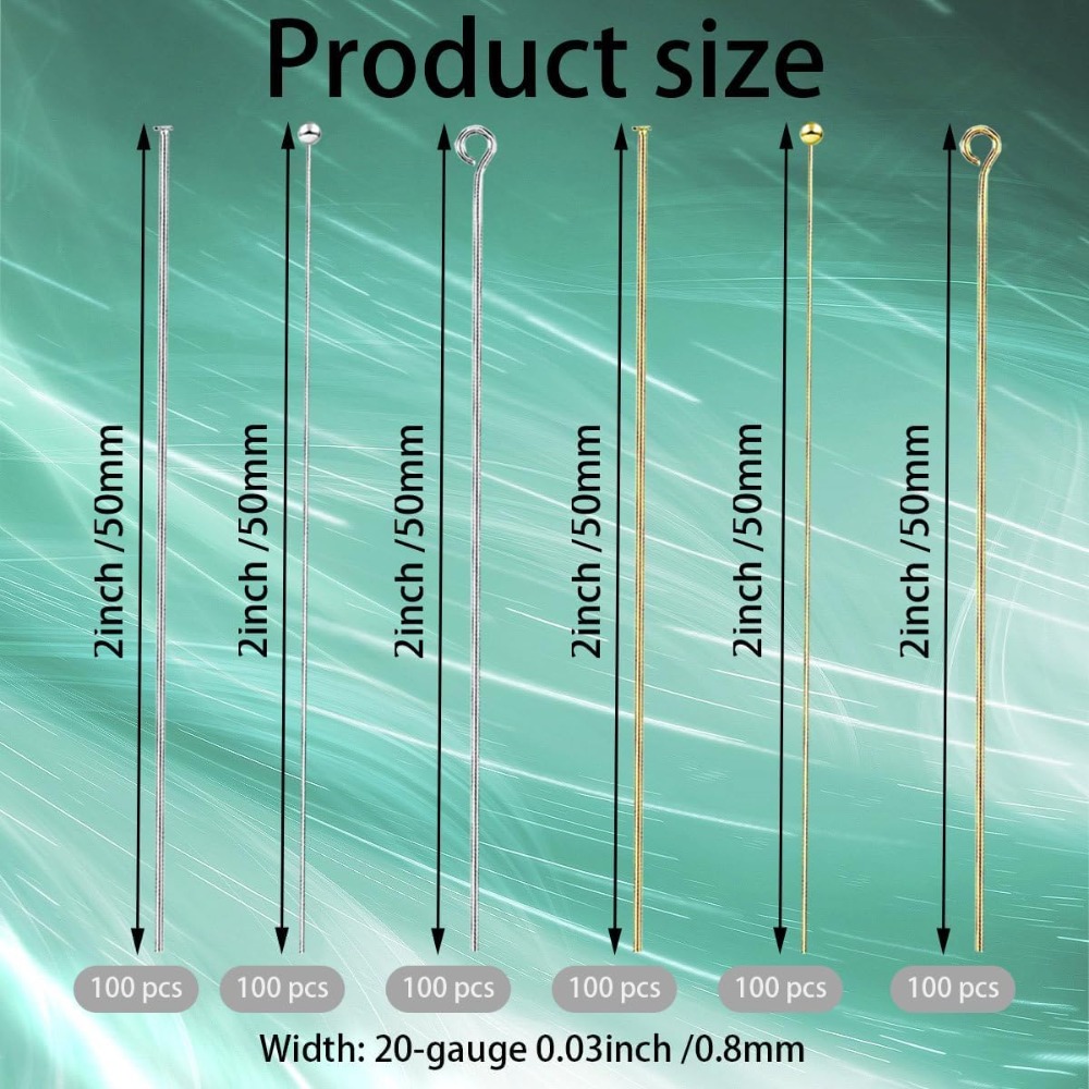 600 sztuk szpilek z płaską głó – Jewelry Making Eye Pins recenzja i cena